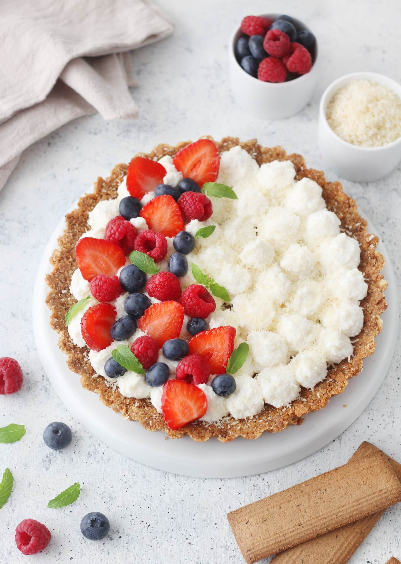 Crostata cocco e ricotta